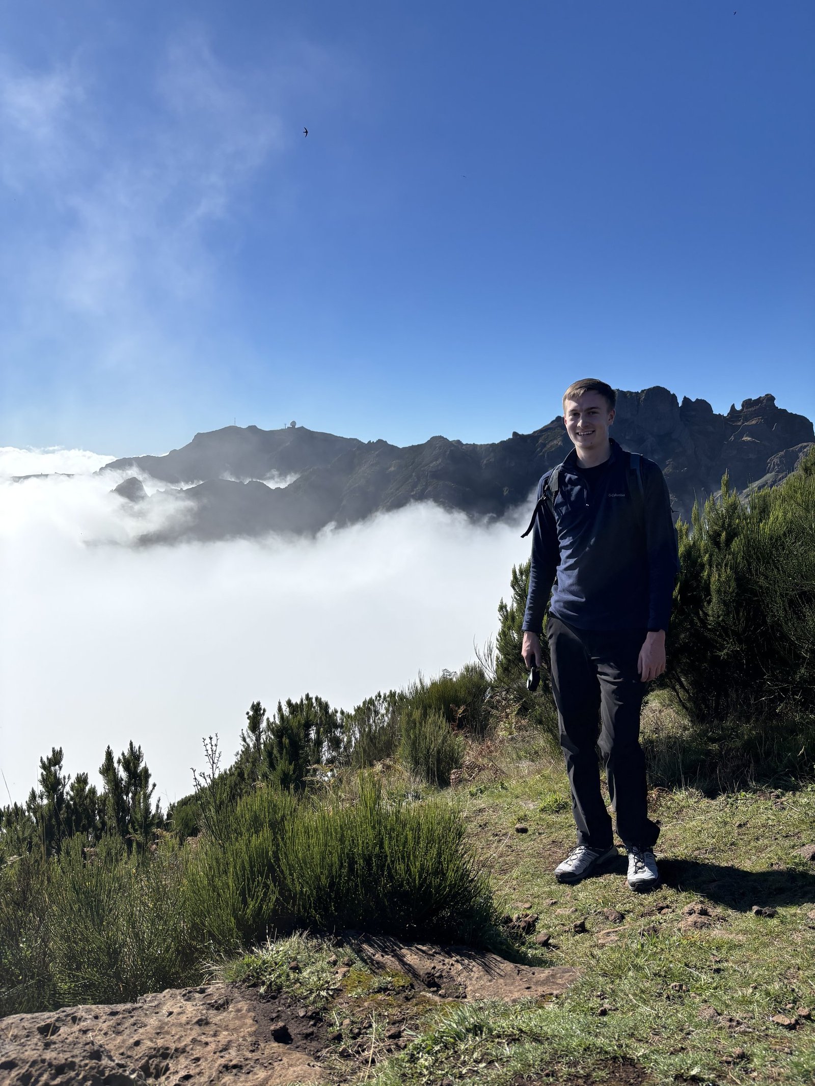 Brandon at the summit of Pico Ruivo, Madeira