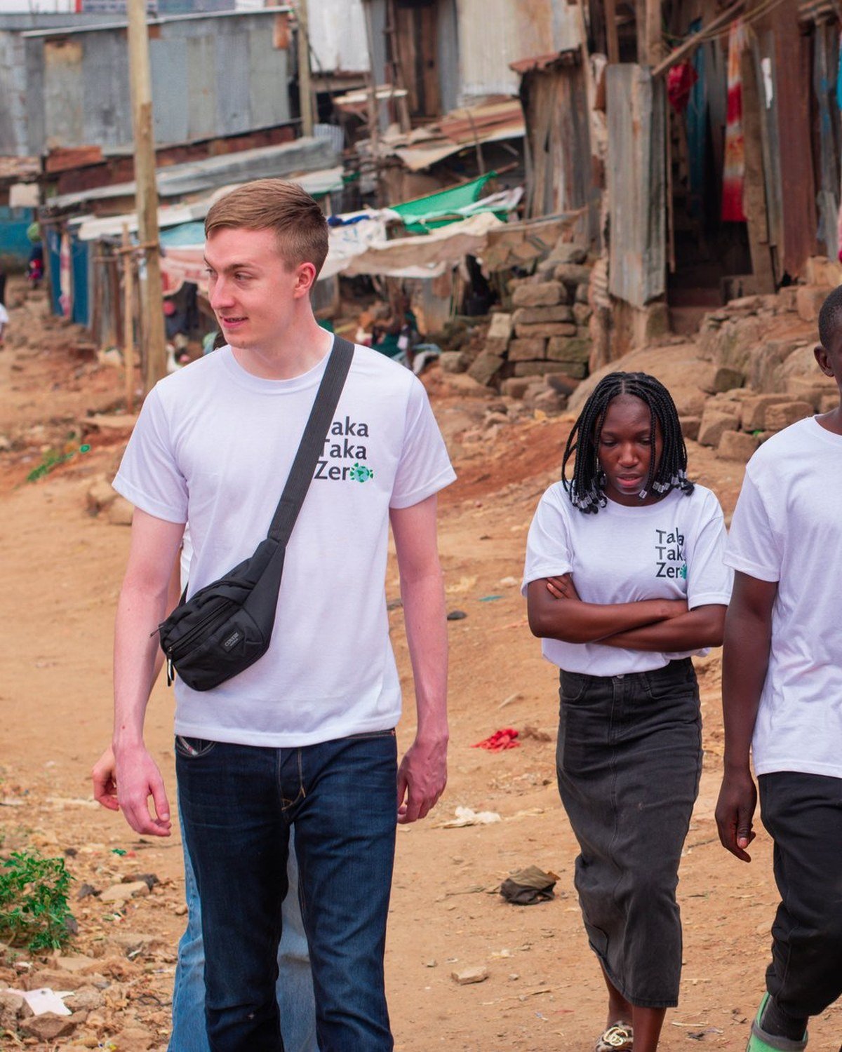 Walking through Mathare with the Taka Taka Zero team in Nairobi